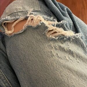 Chico's Distressed Denim Jacket